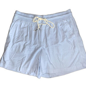 Lou & Grey Light Blue Cotton Shorts Drawstring Beach Summer Vacation size 16